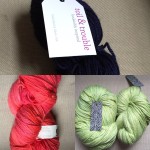 Alanna Nelson loves knit stash procured at FiberCamp!