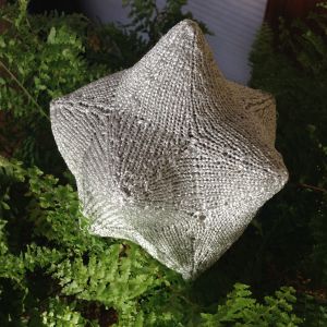 Alanna Nelson knits holiday ornaments
