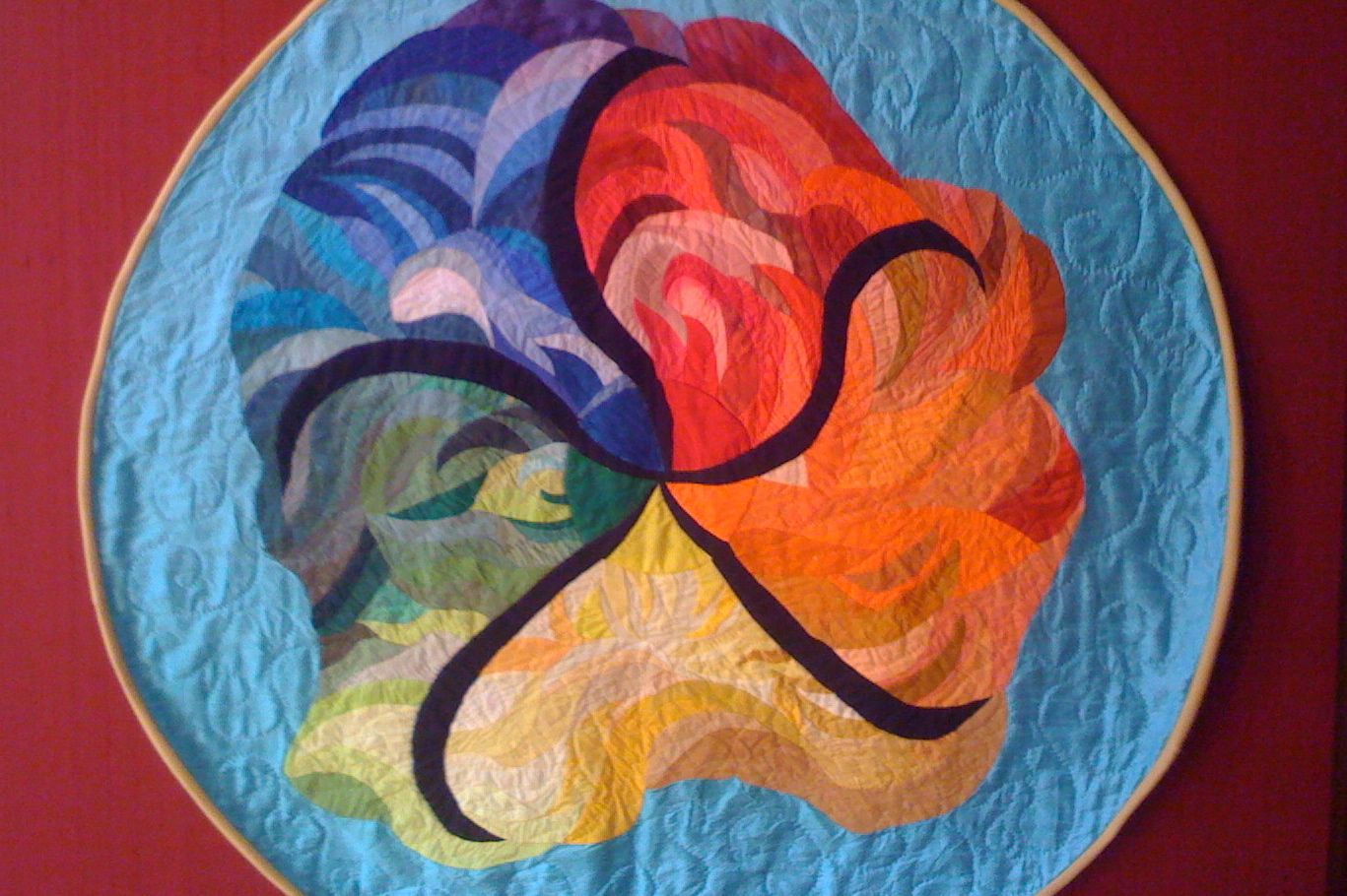 Alanna Nelson hand dyed art quilt