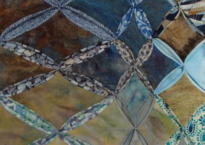 Detail from Alanna Nelson art quilt "By their hand, we are fed"