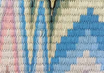 Silk bargello embroidery by Alanna Nelson